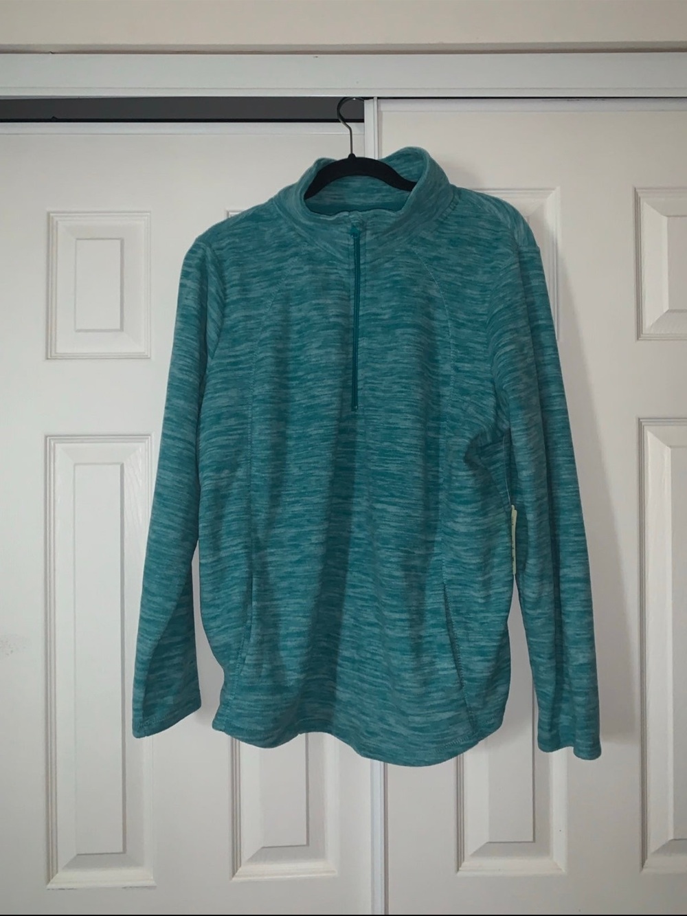 NWT Women’s Teal Quarter-Zip Sweater Fleece  XL